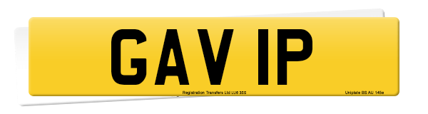 Registration number GAV 1P